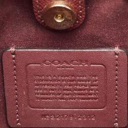 Pre Owned Coach Brown/Beige Signature Coated Canvas Mollie Bucket Bag