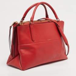 Pre Owned Coach Red Leather Borough Tote