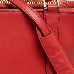 Pre Owned Coach Red Leather Borough Tote