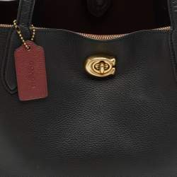 Pre Owned Coach Black Leather Willow Tote