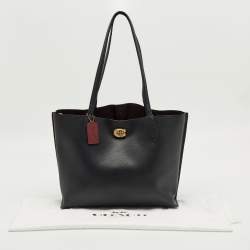 Pre Owned Coach Black Leather Willow Tote