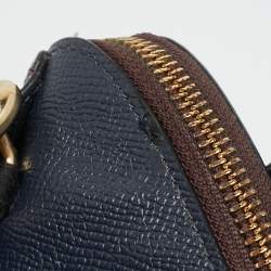 Pre Owned Coach Burgundy/Black Leather Channing Carryall Satchel