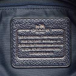 Pre Owned Coach Navy Blue Leather Turnlock Edie Shoulder Bag