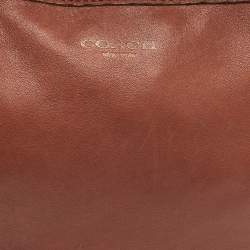 Pre Owned Coach Brown Leather Legacy Tassel Bucket Bag