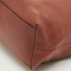 Pre Owned Coach Brown Leather Legacy Tassel Bucket Bag