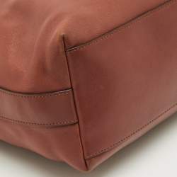 Pre Owned Coach Brown Leather Legacy Tassel Bucket Bag