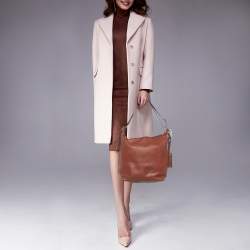 Pre Owned Coach Brown Leather Legacy Tassel Bucket Bag