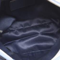 Pre Owned Coach White/Blue Leather Daisy Spectator Mia Satchel