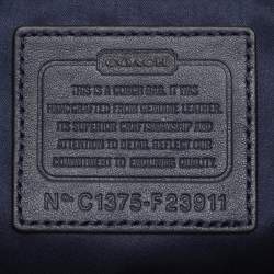 Pre Owned Coach White/Blue Leather Daisy Spectator Mia Satchel