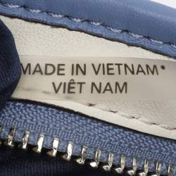 Pre Owned Coach White/Blue Leather Daisy Spectator Mia Satchel