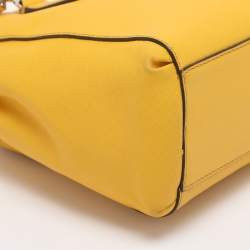 Pre Owned Coach Yellow Leather Mini Christie Carryall Satchel