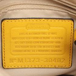 Pre Owned Coach Yellow Leather Mini Christie Carryall Satchel