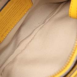 Pre Owned Coach Yellow Leather Mini Christie Carryall Satchel