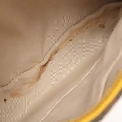 Pre Owned Coach Yellow Leather Mini Christie Carryall Satchel