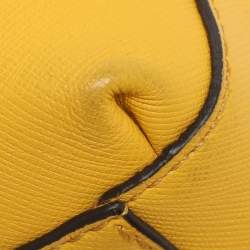 Pre Owned Coach Yellow Leather Mini Christie Carryall Satchel