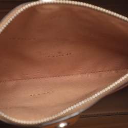 Pre Owned Coach Willow Beige Croc Embossed Leather Bucket bag