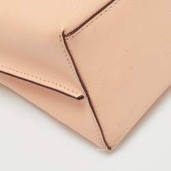 Pre Owned Coach Mollie 25 Orange Leather Tote