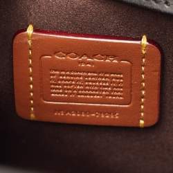 مملوكة مسبقًا حقيبة يد كوتش \"تروب\" 16 جلد أسود/أخضر وجلد الثعبان