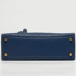 Pre Owned Coach Carter Carryall Blue Signature Leather Tote