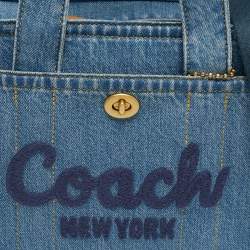 Pre Owned حقيبة يد كوتش كارجو دنيم أزرق