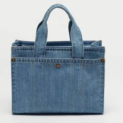 Pre Owned حقيبة يد كوتش كارجو دنيم أزرق