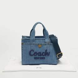 Pre Owned حقيبة يد كوتش كارجو دنيم أزرق