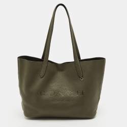 مملوكة مسبقًا Coach Cameron Army Green Leather Tote