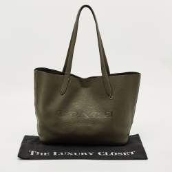 مملوكة مسبقًا Coach Cameron Army Green Leather Tote