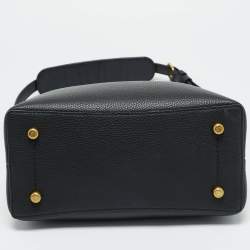 Pre Owned Coach Willow Black Leather Bucket Bag