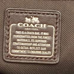 Pre Owned حقيبة كتف كوتش سواجر 27 جلد مكشكش ذهبي وردي