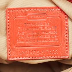 مملوكة مسبقًا حقيبة مراسلة نايلون توقيع كوتش برتقالي