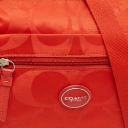 مملوكة مسبقًا حقيبة مراسلة نايلون توقيع كوتش برتقالي