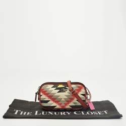 مملوكة مسبقًا Coach x Coachella Dreamweaver Double Zip Multicolor Leather Crossbody Bag