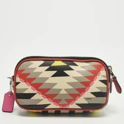 مملوكة مسبقًا Coach x Coachella Dreamweaver Double Zip Multicolor Leather Crossbody Bag