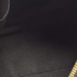 Pre Owned حقيبة كروس كوتش قماش مشمع بنقوش بنية / سوداء