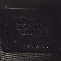 Pre Owned حقيبة كروس كوتش قماش مشمع بنقوش بنية / سوداء