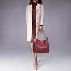 Pre Owned حقيبة هوبو كوتش هادلي جلد ثلاثي الألوان