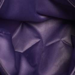 مملوكة مسبقًا حقيبة يد كوتش بوبى جلد رمادي لامع ميتاليك