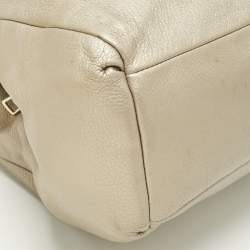 مملوكة مسبقًا حقيبة كتف كوتش ماديسون فيبي جلد بيج ميتاليك