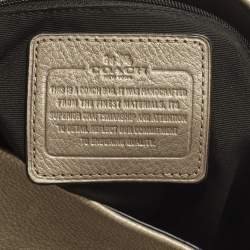 مملوكة مسبقًا حقيبة كتف كوتش ماديسون فيبي جلد بيج ميتاليك