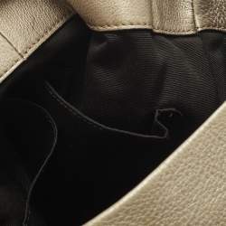 مملوكة مسبقًا حقيبة كتف كوتش ماديسون فيبي جلد بيج ميتاليك