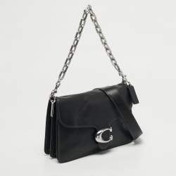 Pre Owned حقيبة كتف كوتش جلد محبب أبيض تابّي 26