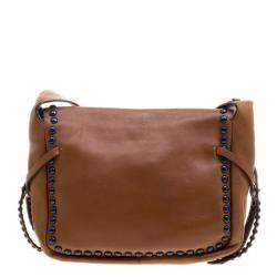 Coach Brown Leather Rivets Dakotah Crossbody Bag