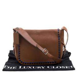 Coach Brown Leather Rivets Dakotah Crossbody Bag