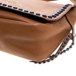 Coach Brown Leather Rivets Dakotah Crossbody Bag