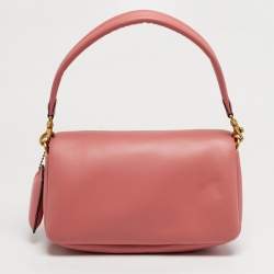 Pre Owned حقيبة كتف كوتش تاببي باللون البرتقالي جلد ونظام وسادة 26