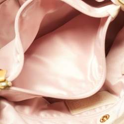 مملوكة مسبقًا Coach Ashley Mustard/Beige Signature Fabric and Patent Leather Shoulder Bag