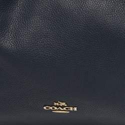 Pre Owned حقيبة كتف كوتش جلدية زرقاء ببحرية