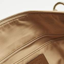 Pre Owned حقيبة يد توتس كوتش آفا قماش و جلد بيج