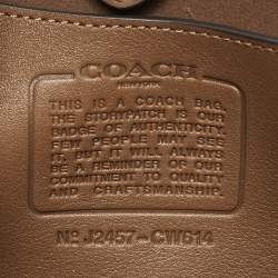 مملوكة مسبقًا حقيبة كتف كوتش بروكلين 23 جلد بني داكن